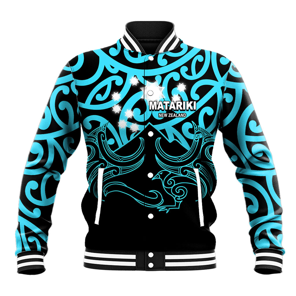 Matariki New Zealand Baseball Jacket Maori New Year Light Blue LT6 - Wonder Print Shop