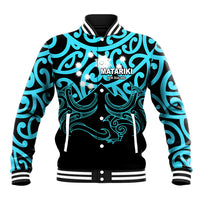 Matariki New Zealand Baseball Jacket Maori New Year Light Blue LT6 - Wonder Print Shop