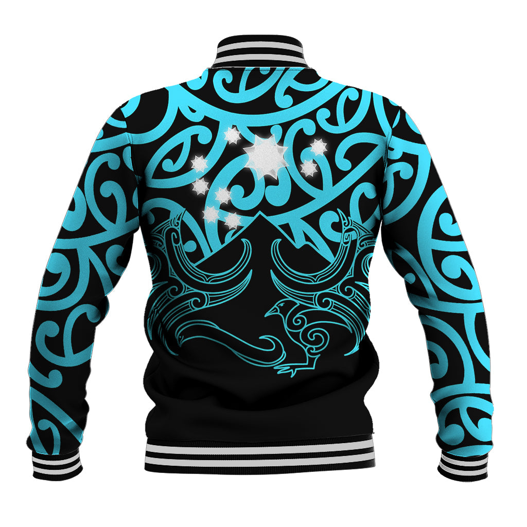 Matariki New Zealand Baseball Jacket Maori New Year Light Blue LT6 - Wonder Print Shop