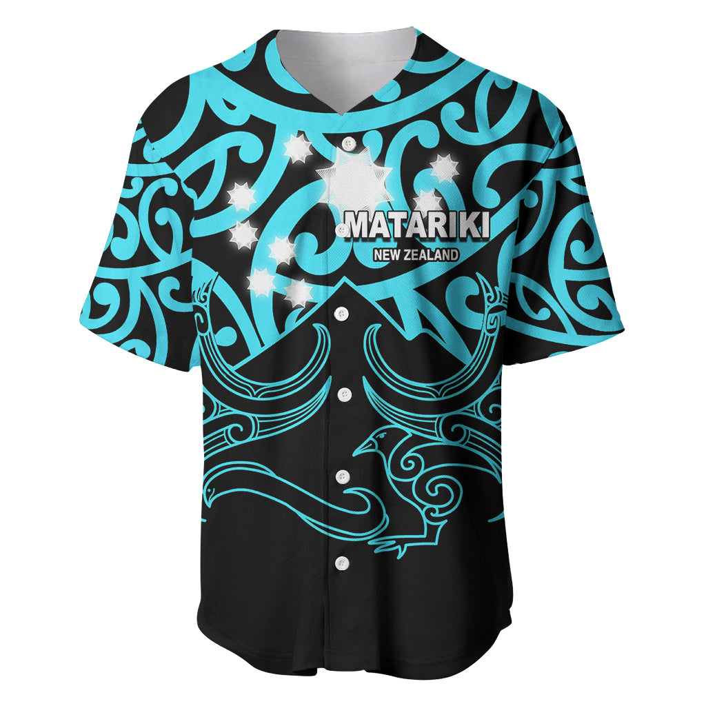 Matariki New Zealand Baseball Jersey Maori New Year Light Blue LT6 - Wonder Print Shop