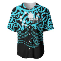 Matariki New Zealand Baseball Jersey Maori New Year Light Blue LT6 - Wonder Print Shop