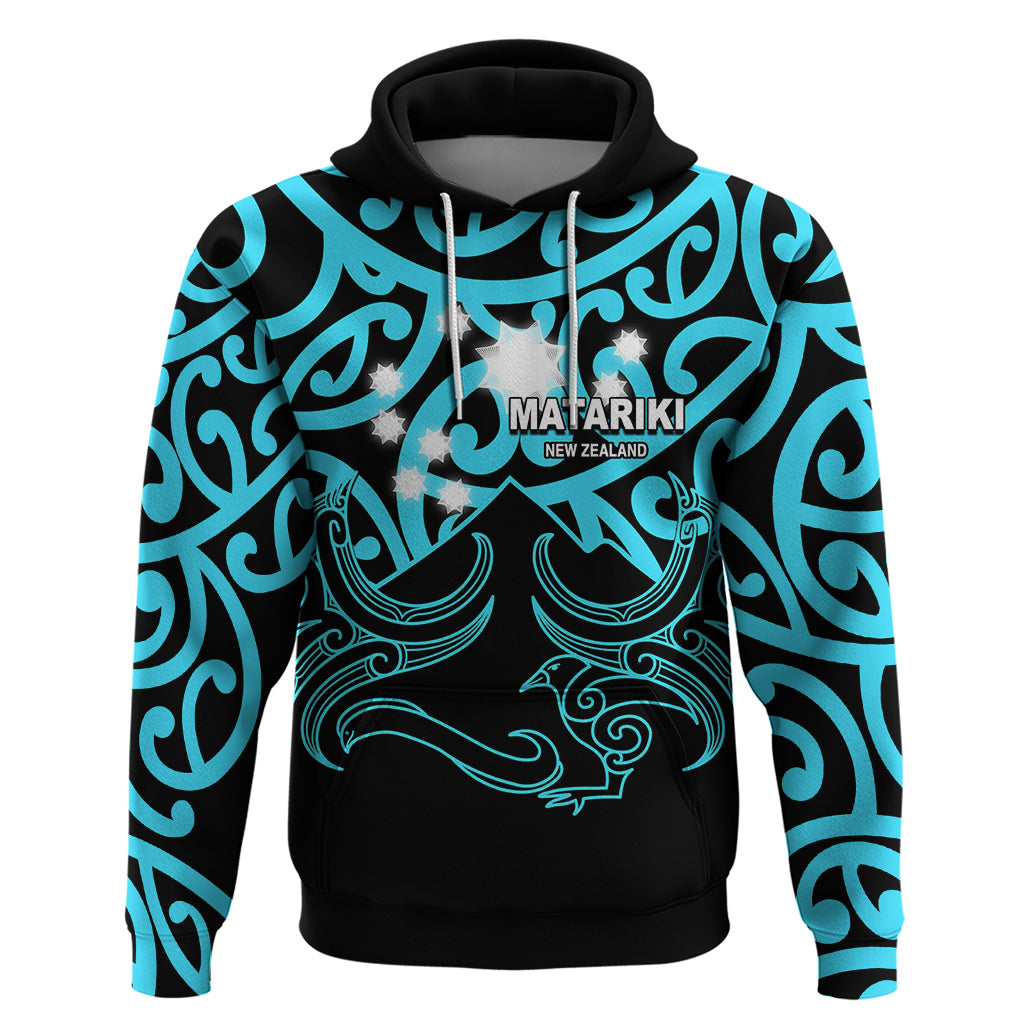Matariki New Zealand Hoodie Maori New Year Light Blue LT6 - Wonder Print Shop