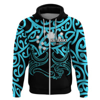 Matariki New Zealand Hoodie Maori New Year Light Blue LT6 - Wonder Print Shop