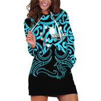 Matariki New Zealand Hoodie Dress Maori New Year Light Blue LT6 - Wonder Print Shop