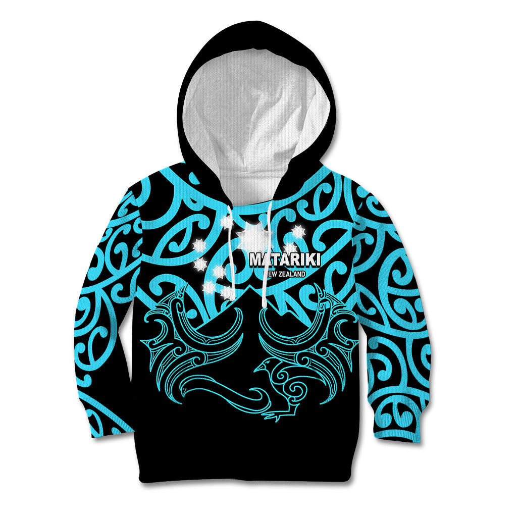 Matariki New Zealand Kid Hoodie Maori New Year Light Blue LT6 - Wonder Print Shop
