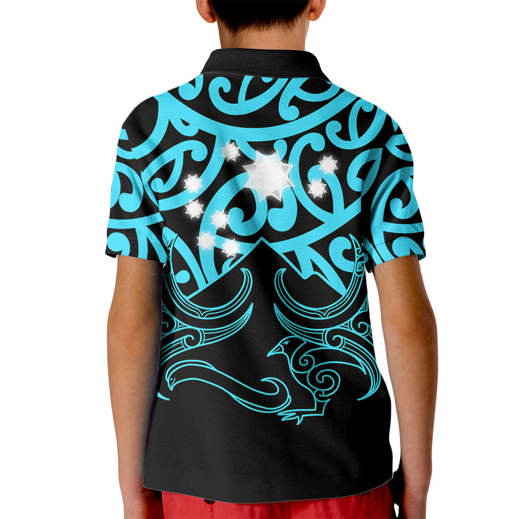 Matariki New Zealand Kid Polo Shirt Maori New Year Light Blue LT6 - Wonder Print Shop