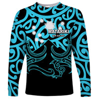 Matariki New Zealand Long Sleeve Shirt Maori New Year Light Blue LT6 - Wonder Print Shop