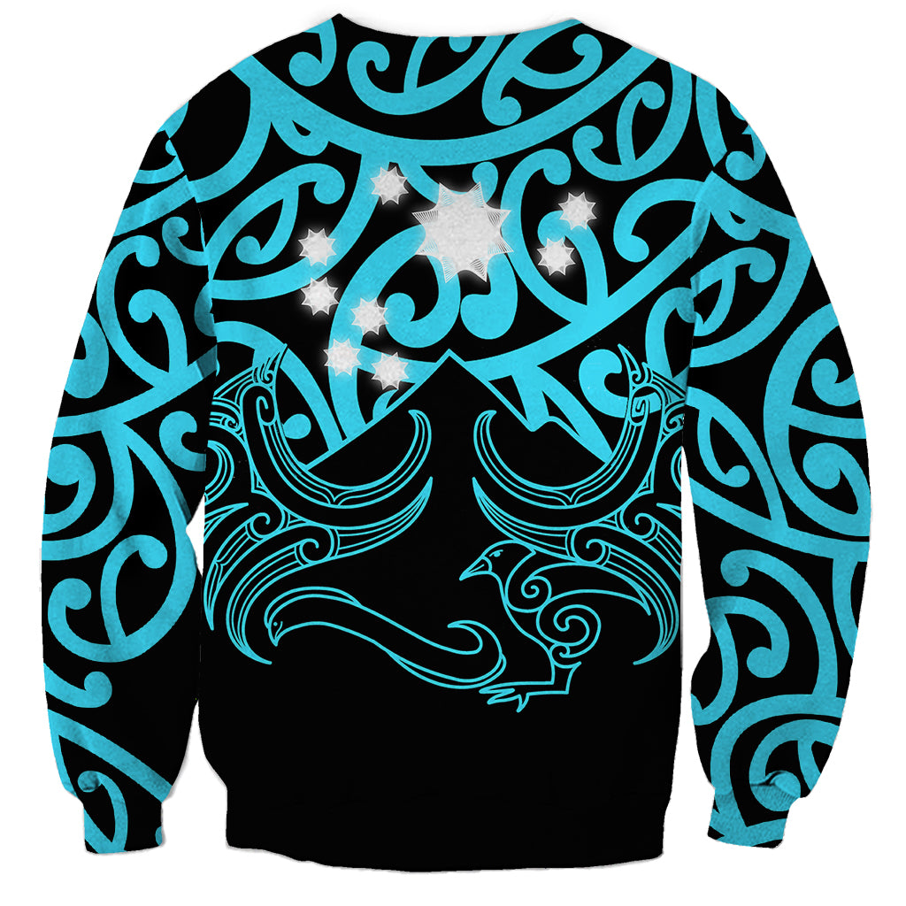 Matariki New Zealand Sweatshirt Maori New Year Light Blue LT6 - Wonder Print Shop