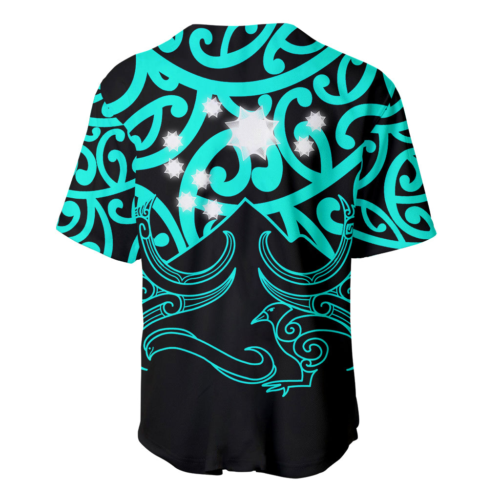 Matariki New Zealand Baseball Jersey Maori New Year Turquoise LT6 - Wonder Print Shop