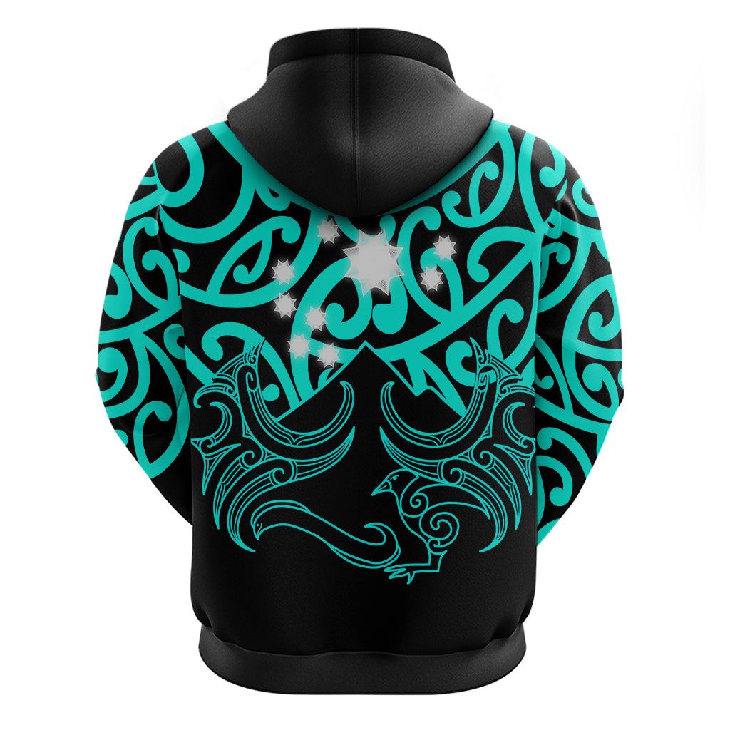 Matariki New Zealand Hoodie Maori New Year Turquoise LT6 - Wonder Print Shop