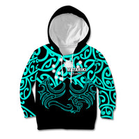 Matariki New Zealand Kid Hoodie Maori New Year Turquoise LT6 - Wonder Print Shop