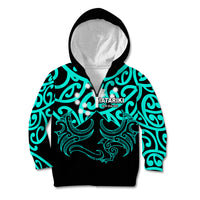Matariki New Zealand Kid Hoodie Maori New Year Turquoise LT6 - Wonder Print Shop