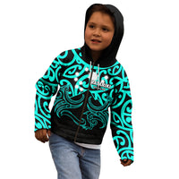 Matariki New Zealand Kid Hoodie Maori New Year Turquoise LT6 - Wonder Print Shop