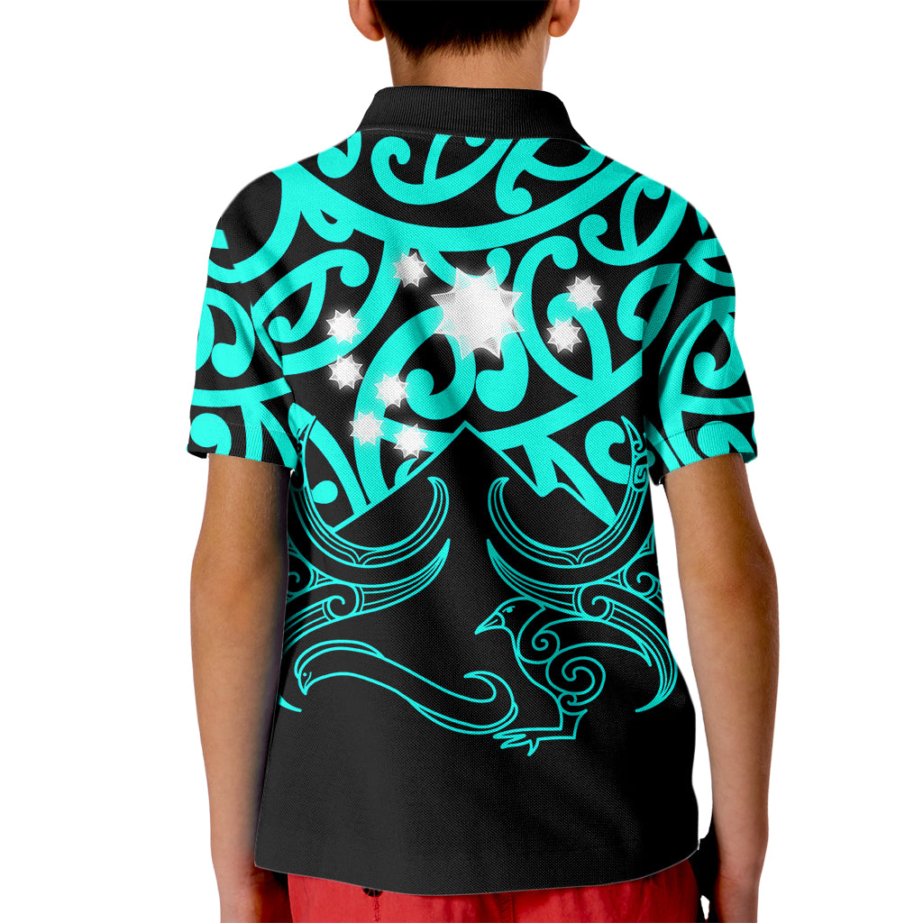 Matariki New Zealand Kid Polo Shirt Maori New Year Turquoise LT6 - Wonder Print Shop