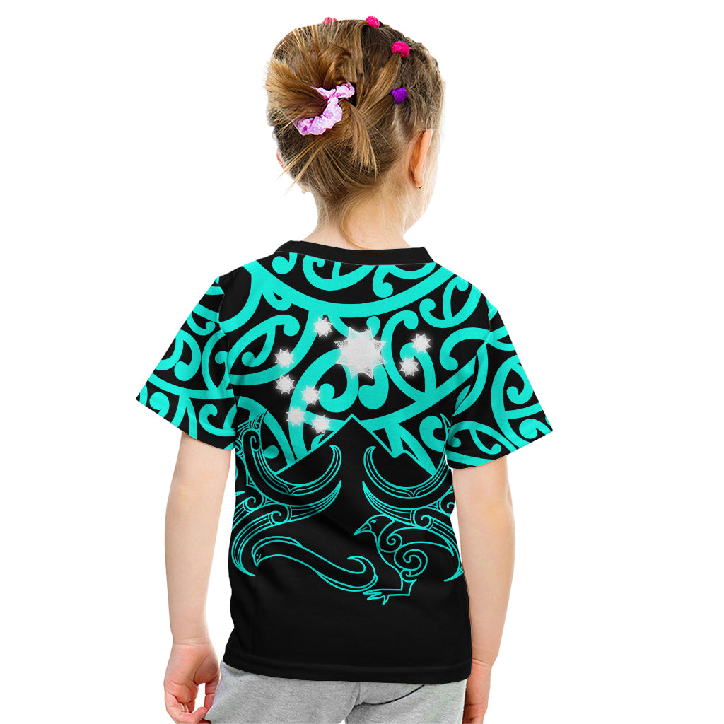 Matariki New Zealand Kid T Shirt Maori New Year Turquoise LT6 - Wonder Print Shop