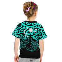 Matariki New Zealand Kid T Shirt Maori New Year Turquoise LT6 - Wonder Print Shop