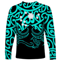 Matariki New Zealand Long Sleeve Shirt Maori New Year Turquoise LT6 - Wonder Print Shop