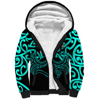 Matariki New Zealand Sherpa Hoodie Maori New Year Turquoise LT6 - Wonder Print Shop