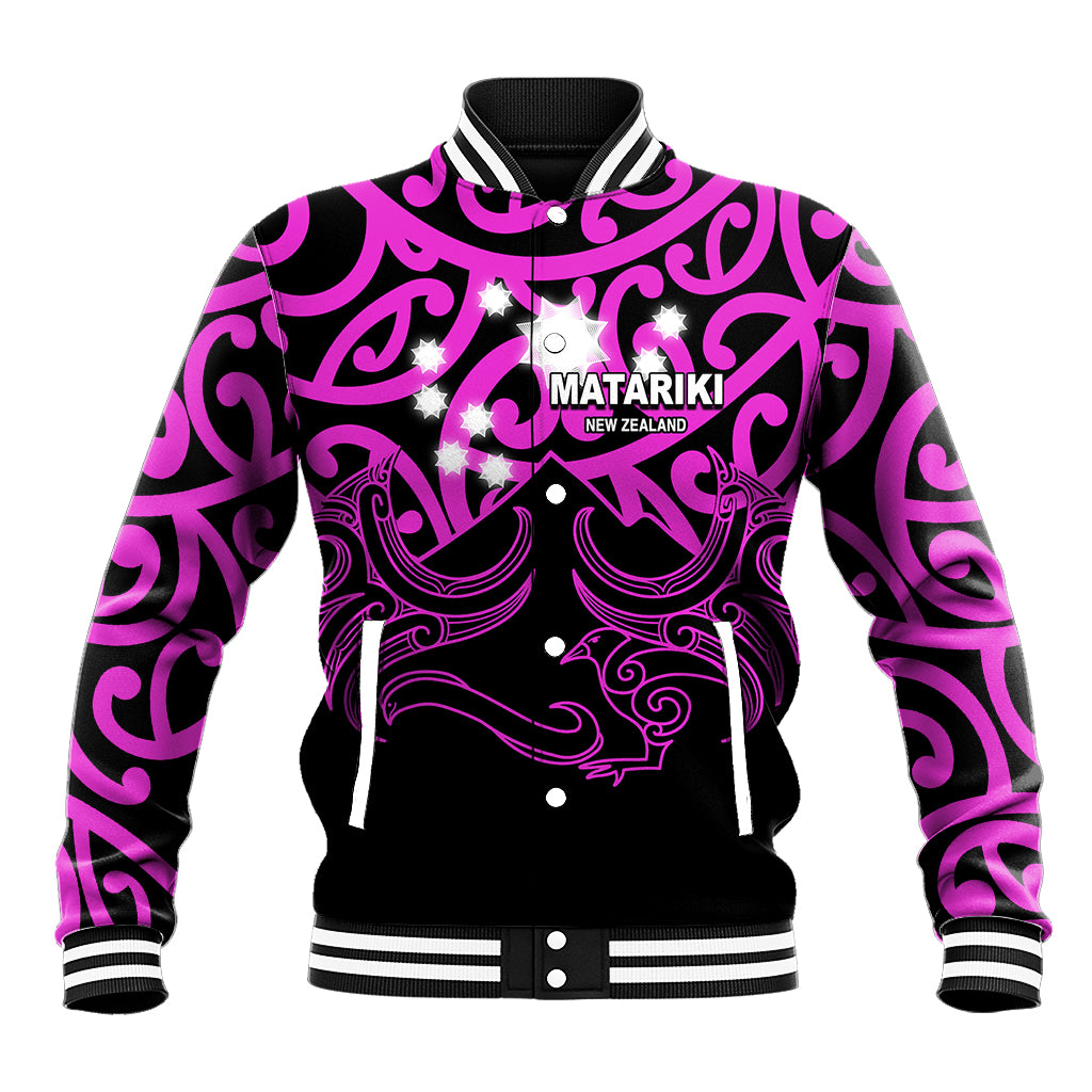 Matariki New Zealand Baseball Jacket Maori New Year Purple LT6 - Wonder Print Shop