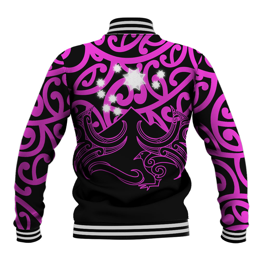 Matariki New Zealand Baseball Jacket Maori New Year Purple LT6 - Wonder Print Shop