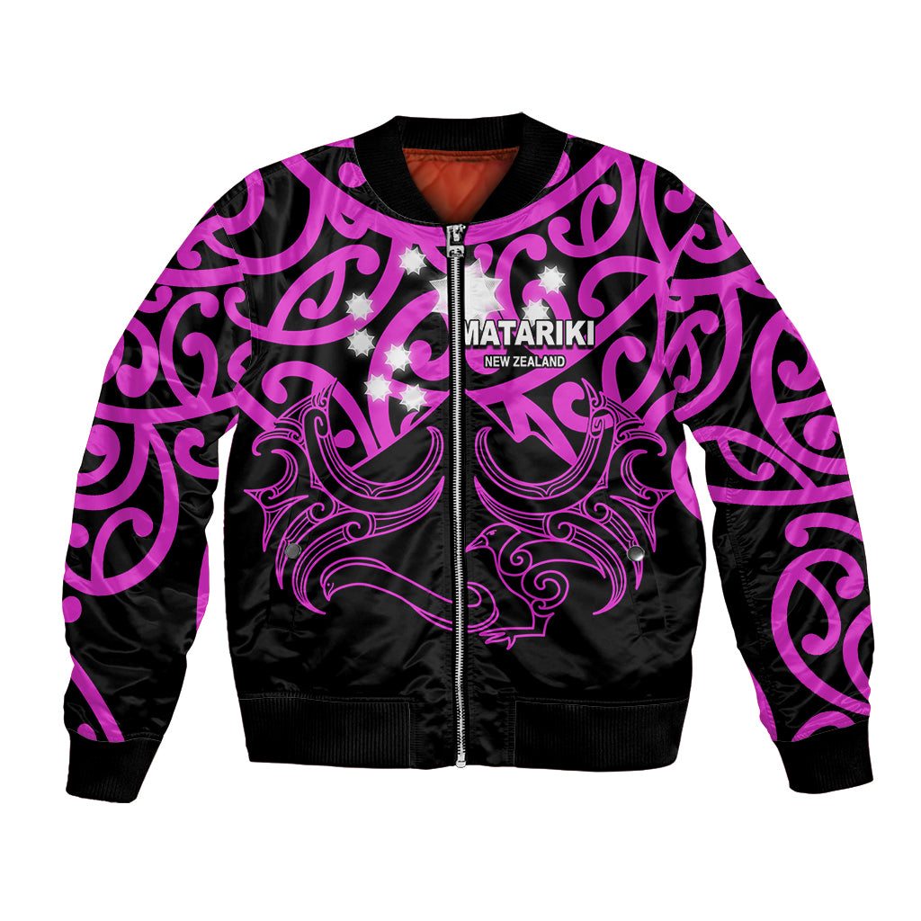 Matariki New Zealand Bomber Jacket Maori New Year Purple LT6 - Wonder Print Shop