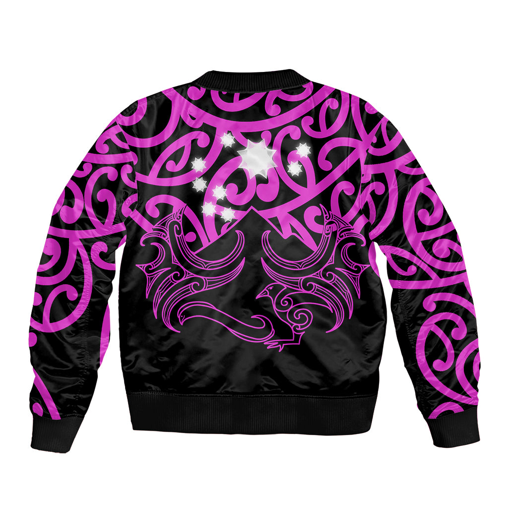 Matariki New Zealand Bomber Jacket Maori New Year Purple LT6 - Wonder Print Shop