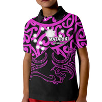 Matariki New Zealand Kid Polo Shirt Maori New Year Purple LT6 - Wonder Print Shop