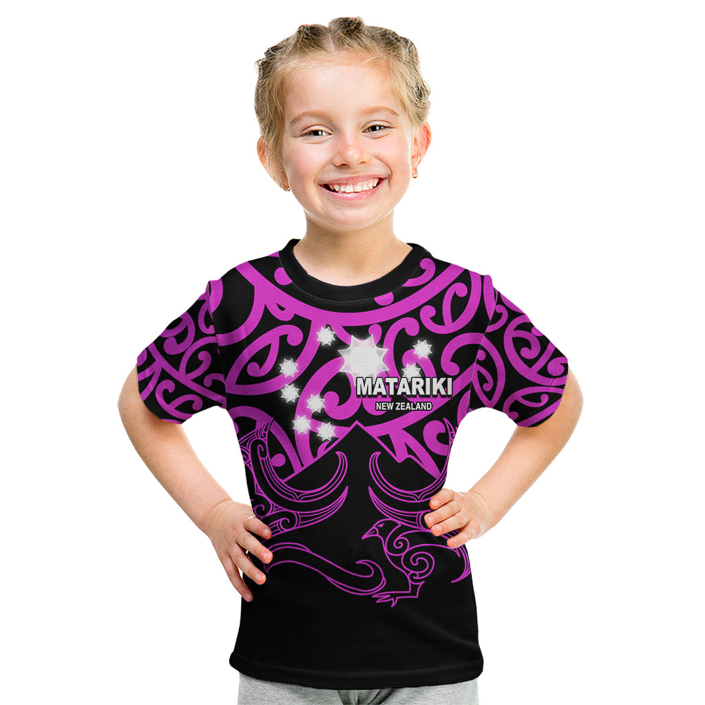 Matariki New Zealand Kid T Shirt Maori New Year Purple LT6 - Wonder Print Shop