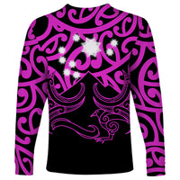 Matariki New Zealand Long Sleeve Shirt Maori New Year Purple LT6 - Wonder Print Shop