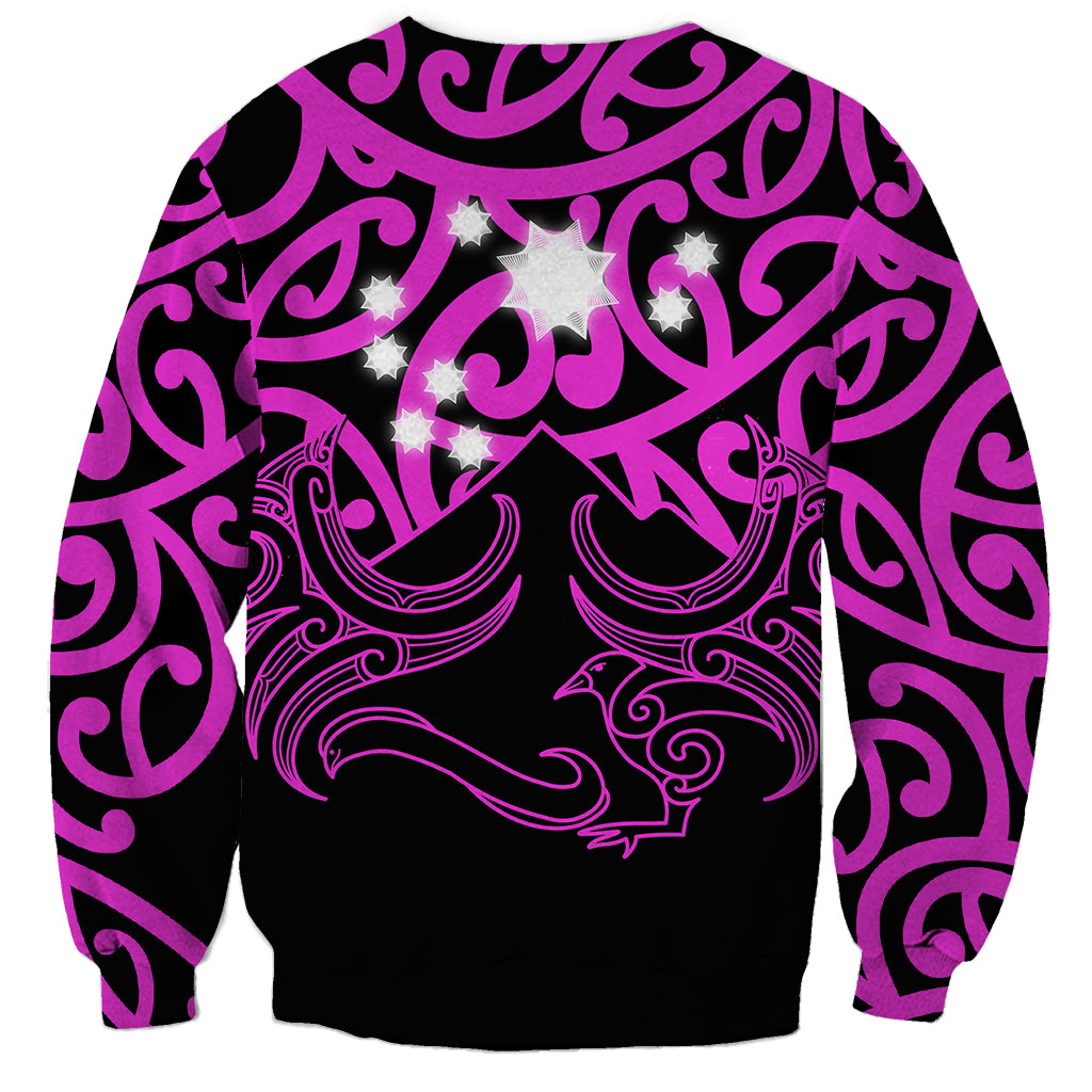 Matariki New Zealand Sweatshirt Maori New Year Purple LT6 - Wonder Print Shop