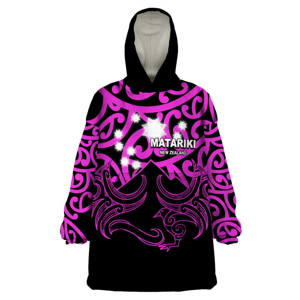 Matariki New Zealand Wearable Blanket Hoodie Maori New Year Purple LT6 - Wonder Print Shop