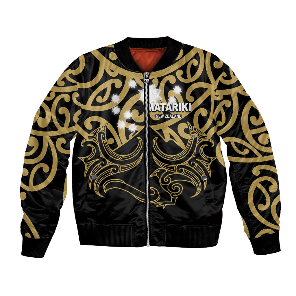 Matariki New Zealand Bomber Jacket Maori New Year Gold LT6 - Wonder Print Shop