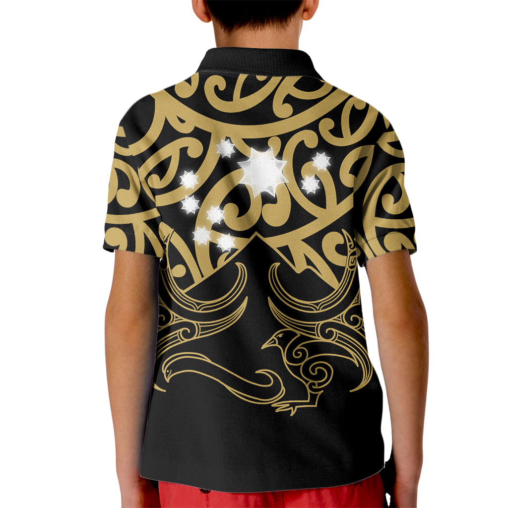 Matariki New Zealand Kid Polo Shirt Maori New Year Gold LT6 - Wonder Print Shop