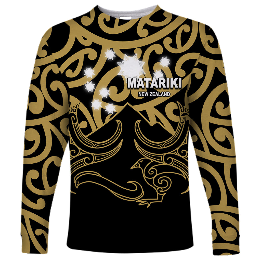 Matariki New Zealand Long Sleeve Shirt Maori New Year Gold LT6 - Wonder Print Shop