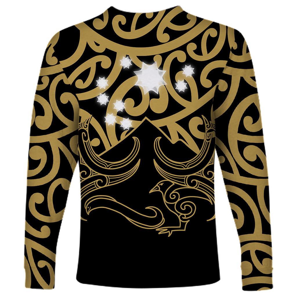 Matariki New Zealand Long Sleeve Shirt Maori New Year Gold LT6 - Wonder Print Shop