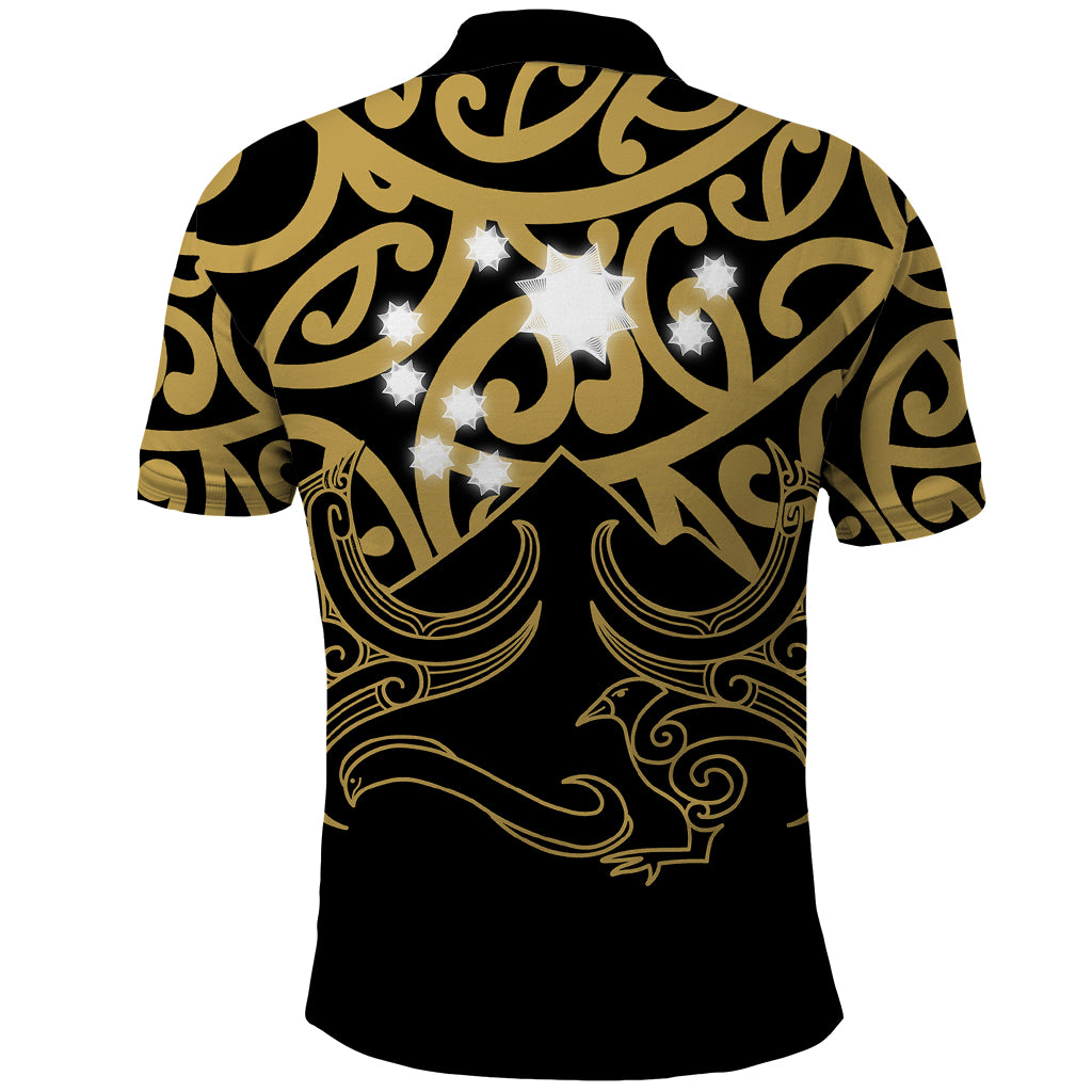 Matariki New Zealand Polo Shirt Maori New Year Gold LT6 - Wonder Print Shop
