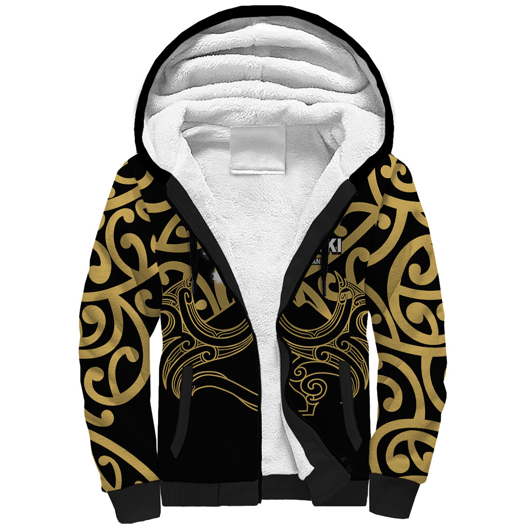 Matariki New Zealand Sherpa Hoodie Maori New Year Gold LT6 - Wonder Print Shop