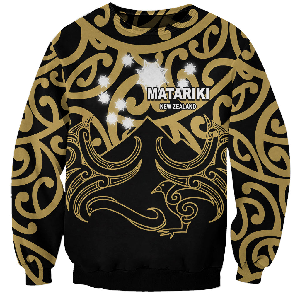 Matariki New Zealand Sweatshirt Maori New Year Gold LT6 - Wonder Print Shop
