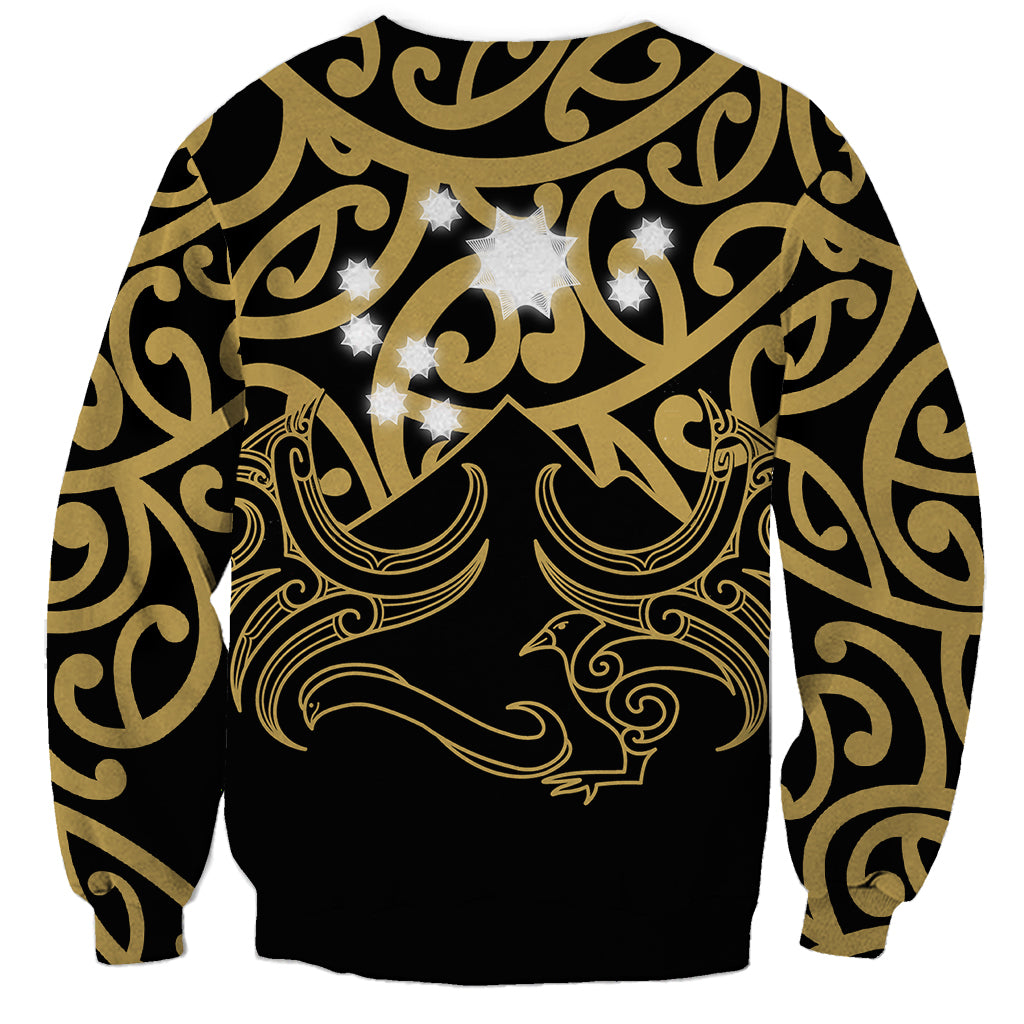 Matariki New Zealand Sweatshirt Maori New Year Gold LT6 - Wonder Print Shop