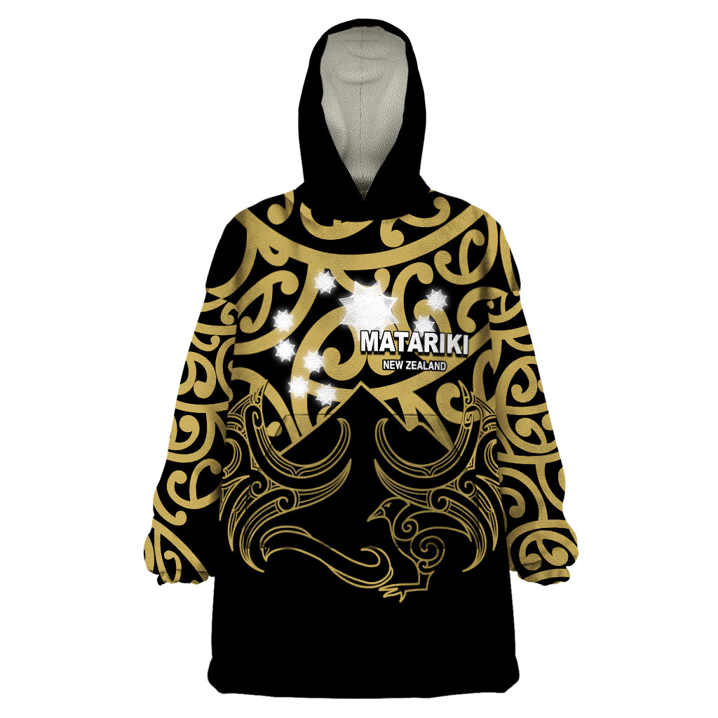 Matariki New Zealand Wearable Blanket Hoodie Maori New Year Gold LT6 - Wonder Print Shop