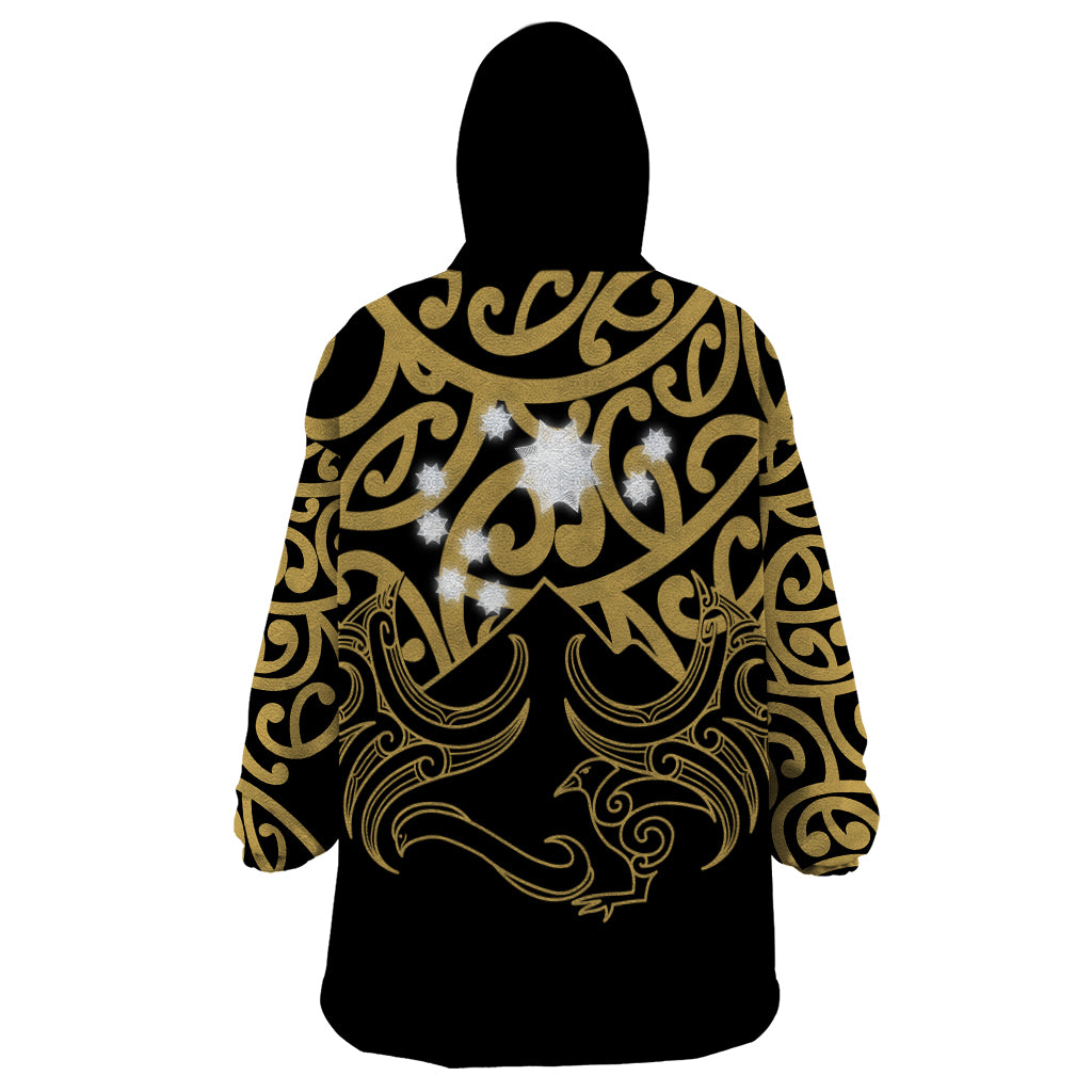 Matariki New Zealand Wearable Blanket Hoodie Maori New Year Gold LT6 - Wonder Print Shop