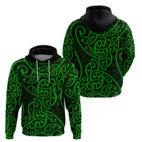 New Zealand Hoodie Maori Pattern Green LT6 - Wonder Print Shop