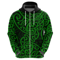 New Zealand Hoodie Maori Pattern Green LT6 - Wonder Print Shop