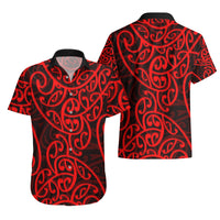 New Zealand Hawaiian Shirt Maori Pattern Red LT6 - Wonder Print Shop