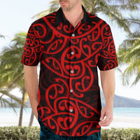 New Zealand Hawaiian Shirt Maori Pattern Red LT6 - Wonder Print Shop