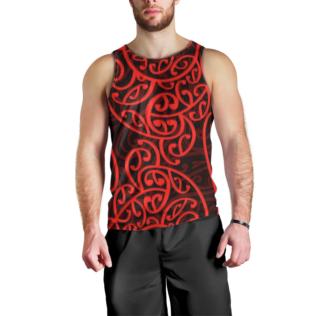new-zealand-men-tank-top-maori-pattern-red