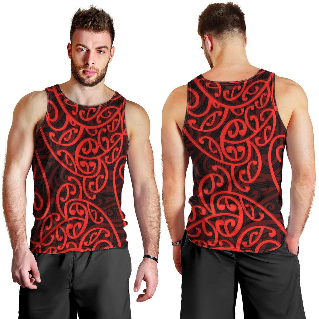 new-zealand-men-tank-top-maori-pattern-red