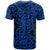 New Zealand T Shirt Maori Pattern Blue LT6 - Wonder Print Shop