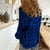New Zealand Women Casual Shirt Maori Pattern Blue LT6 - Wonder Print Shop