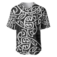 New Zealand Baseball Jersey Maori Pattern White LT6 - Wonder Print Shop